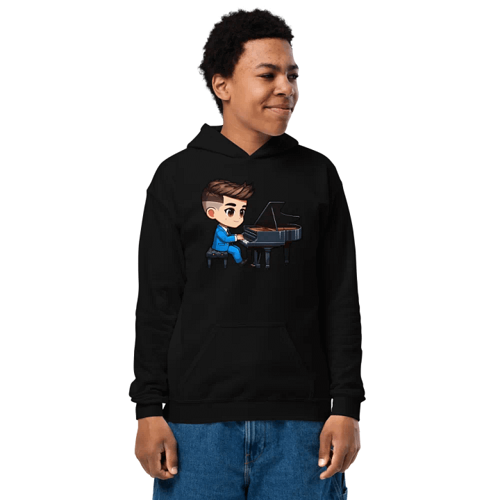Kid Pianist Youth Hoodie product image (2)