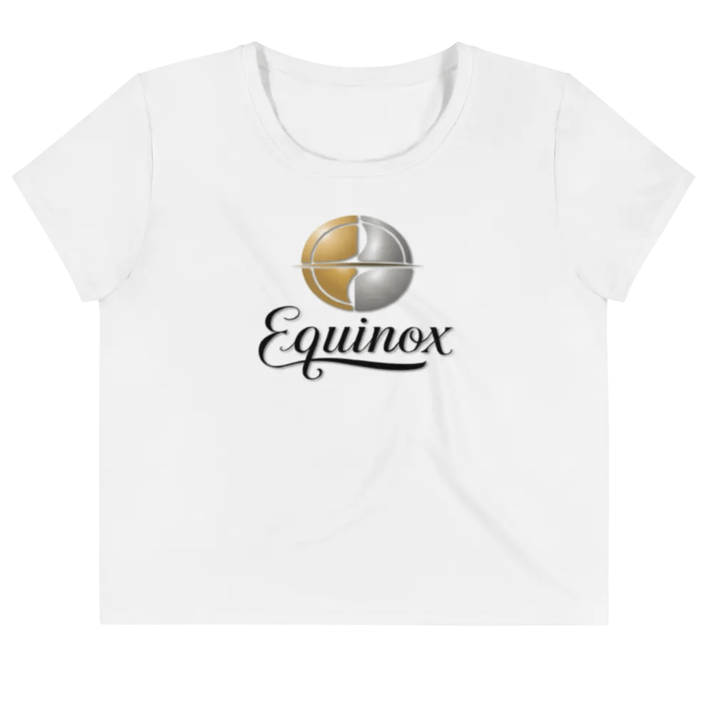Equinox Women's White Crop Tee - Exclusive Metallic Design product image (3)