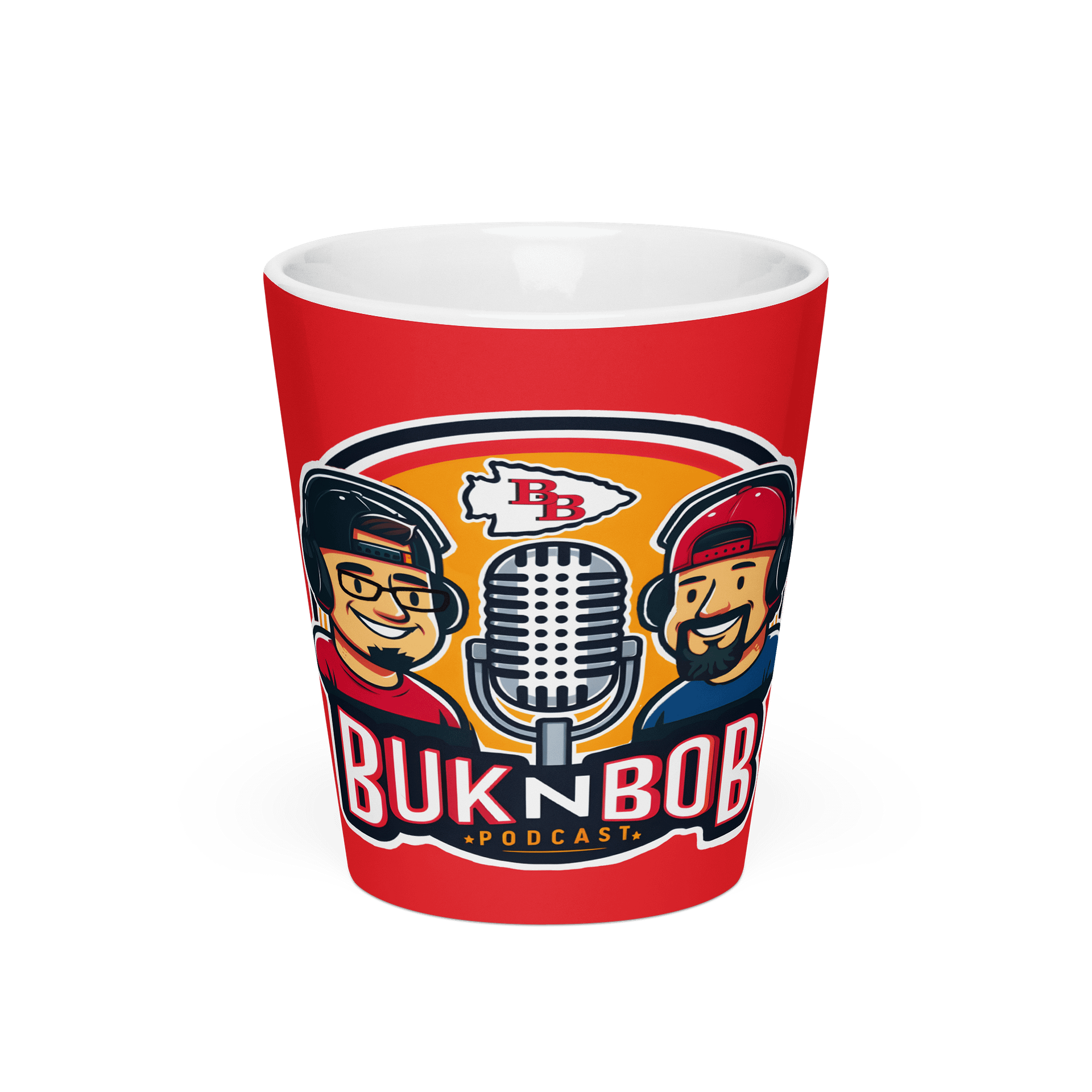 Buk N Bob Podcast Latte Mug product image (3)