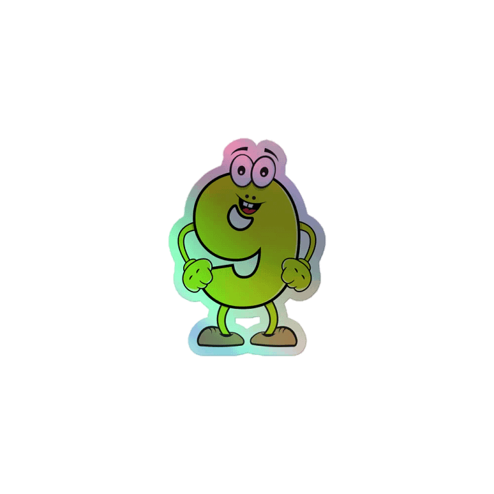 Number 9 Holographic Sticker product image (1)