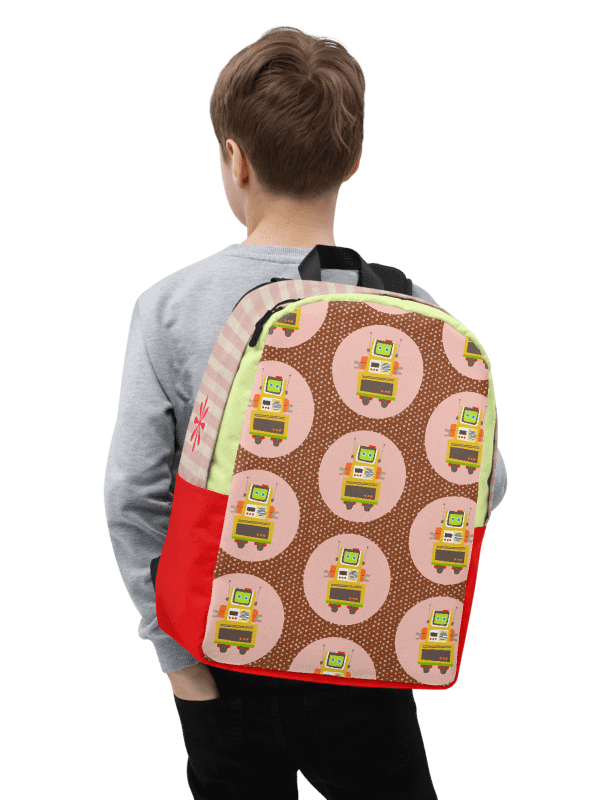 Bungalow the Atomic Robot - Backpack Yellow and Pink Stripes product image (1)