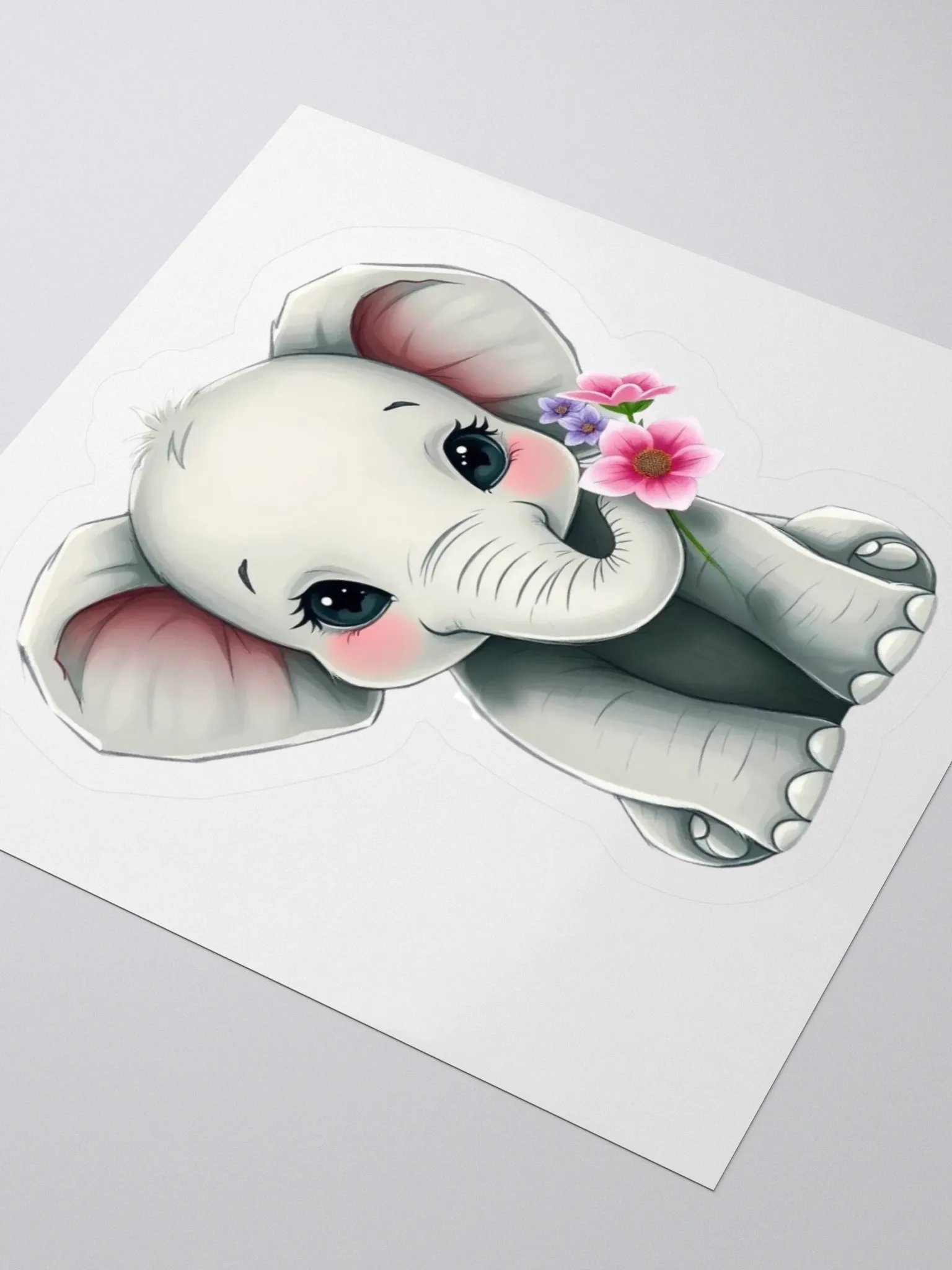 Baby Elephant Kiss Cut Stickers product image (9)