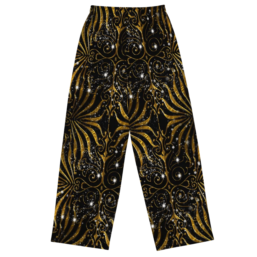 Black and Gold Victorian Sparkle Wideleg Pants product image (1)