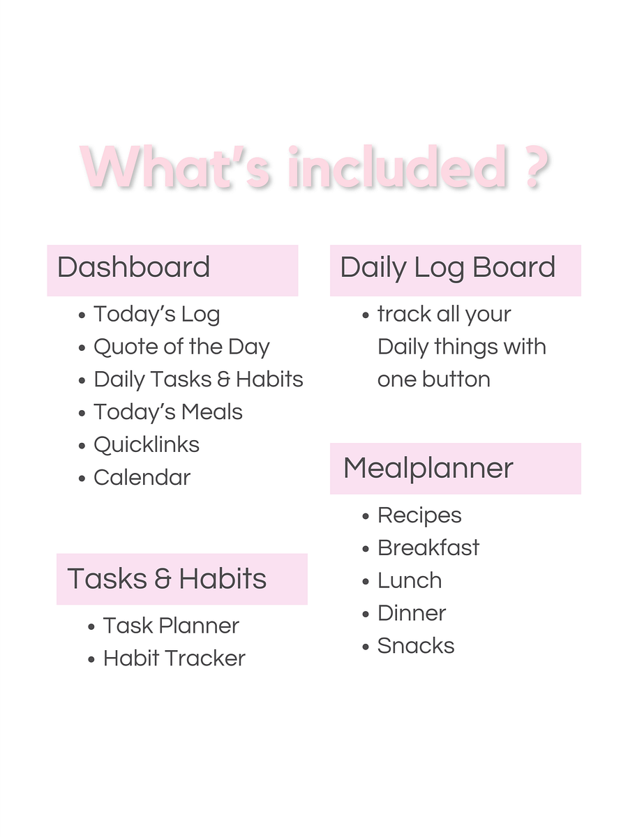 All-in-One Life Planner Template for Notion – Daily Planner, Tasks, Habits & Meal Tracker product image (3)