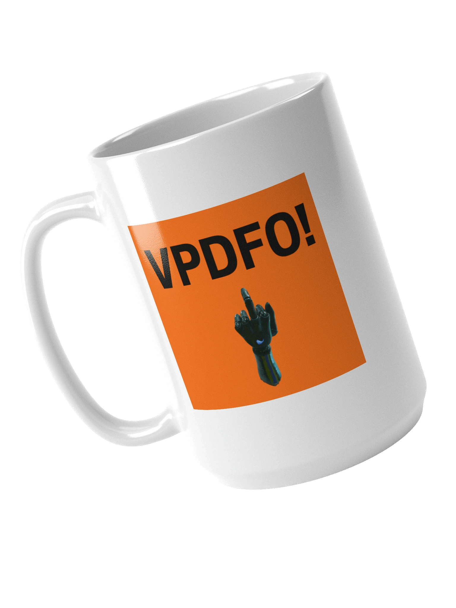VPDFO and middle finger glossy mug product image (4)