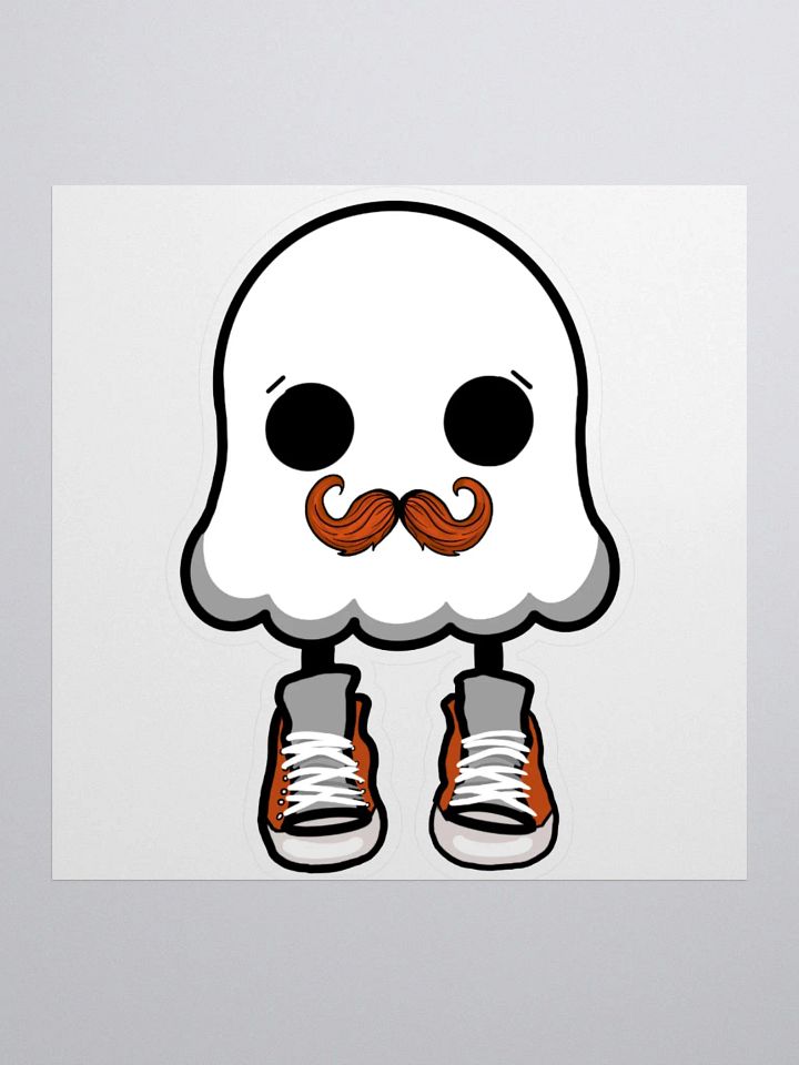 mustached gg logo sticker product image (2)