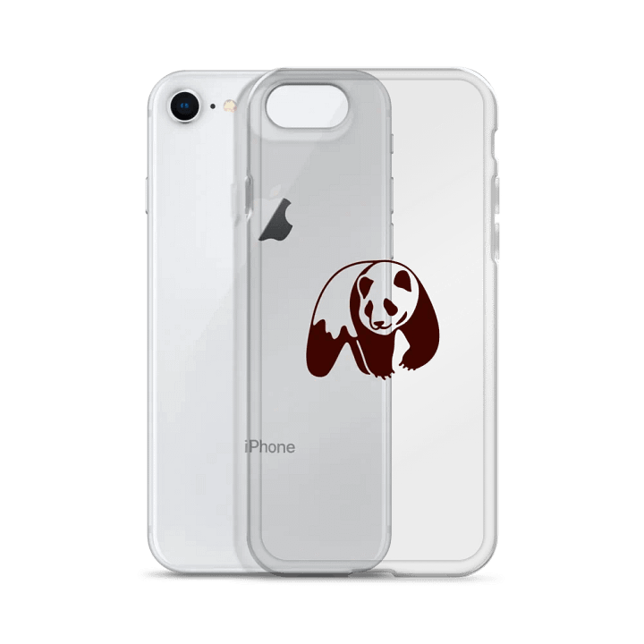 Panda Outline Clear iPhone Case product image (51)