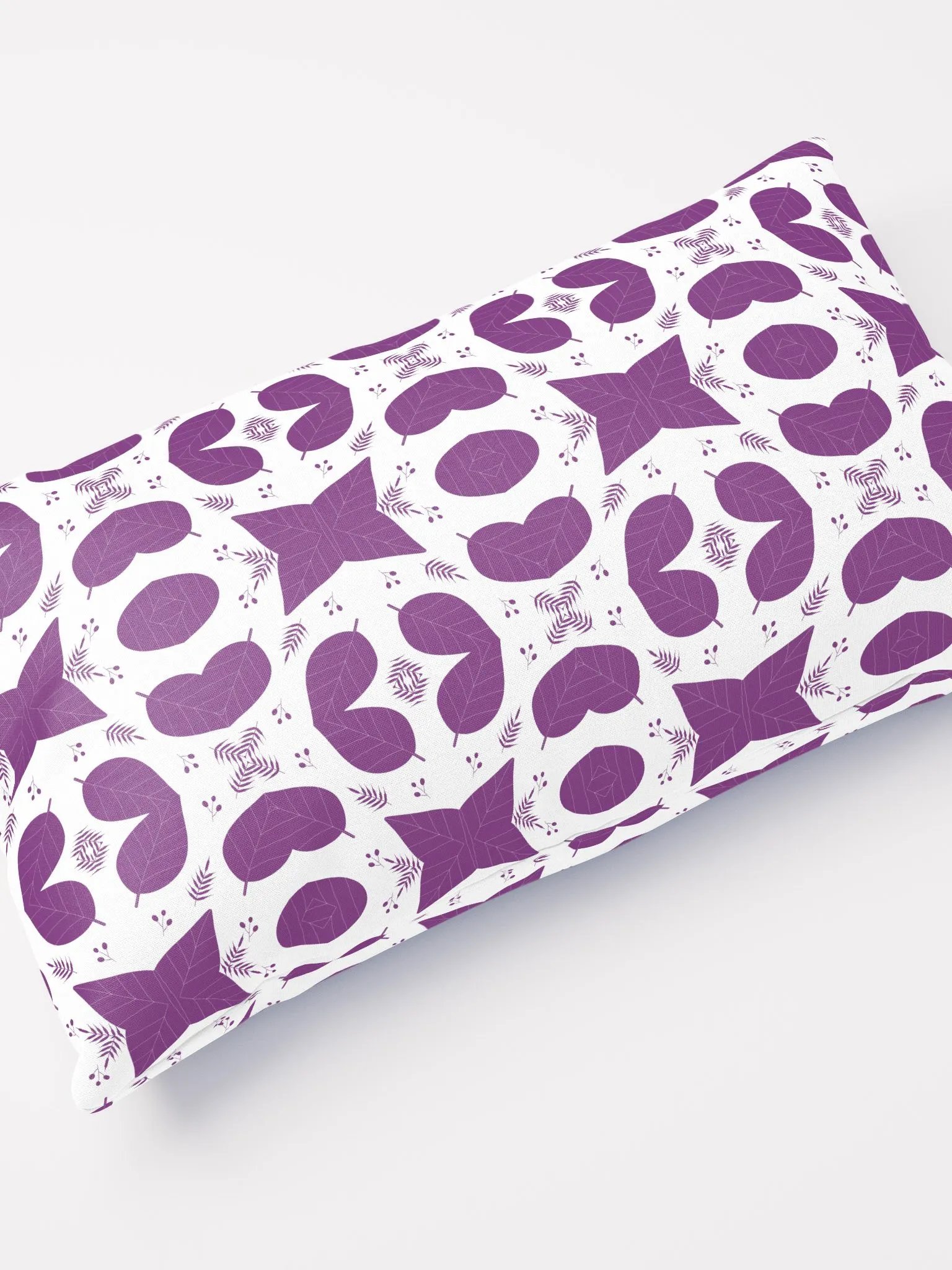 Purple Leaf Patterned Pillow product image (11)