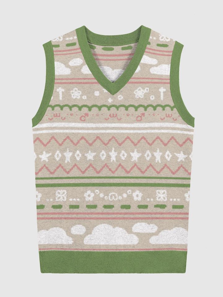 Cloudy Christmas Vest - Beige product image (4)