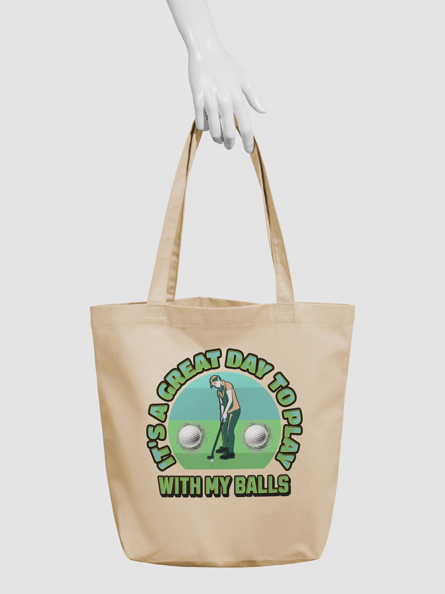 Its A Great Day To Play With My Balls Golfing Eco Tote product image (6)