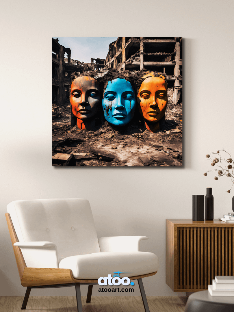 Elegy to Humanity - 4 | Canvas Art Painting product image (3)