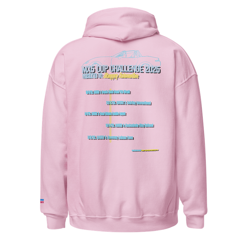 MX5 Cup Challenge Hoodie (Blue on Pink)