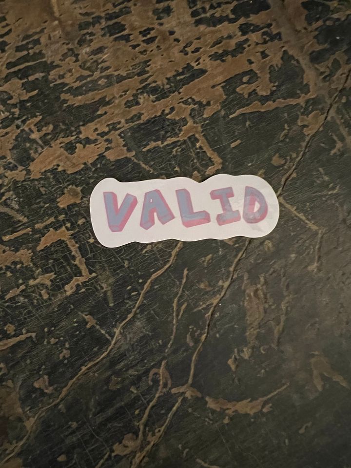 Valid Text Vinyl Sticker product image (2)