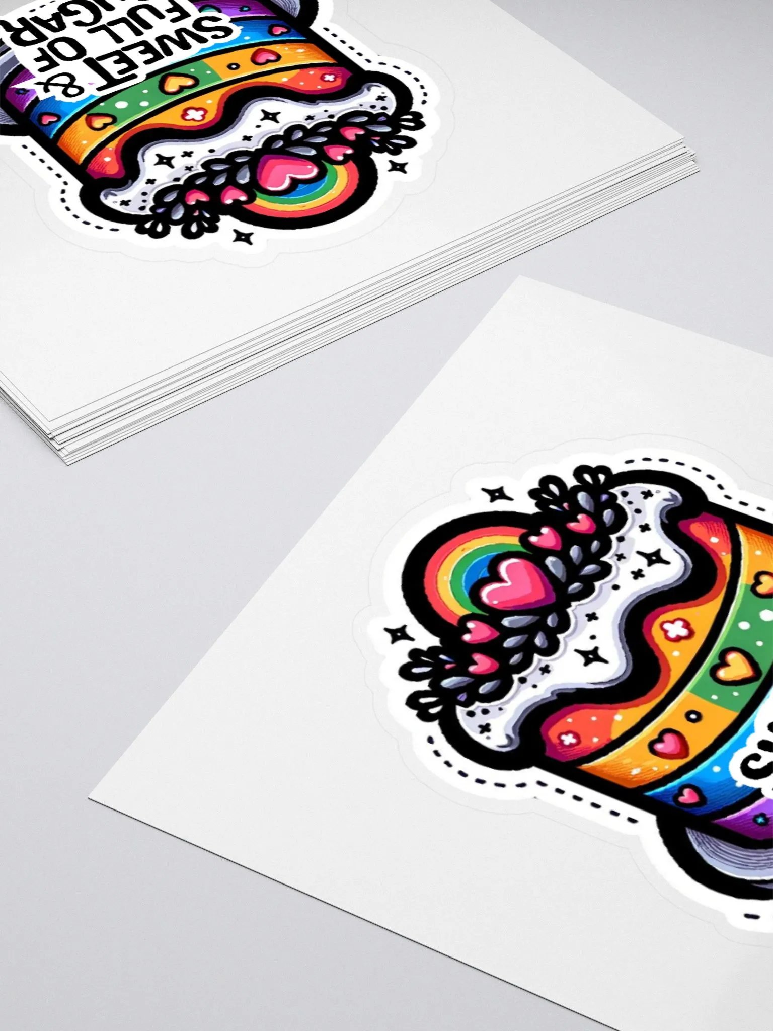 Delish Dessert Delight Sticker-Rainbow Sticker-Many Layers Sticker product image (12)