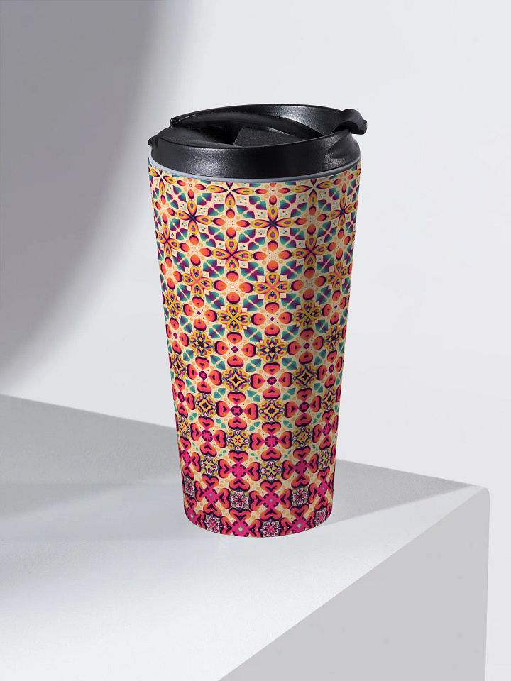 Romantic Intertwined Hearts & Flowers Travel Mug product image (2)