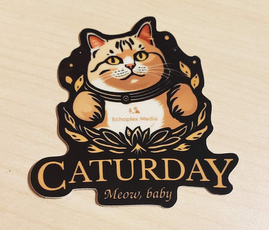 Caturday Stickers - Big Orange Kitty - Stable Diffusion product image (2)