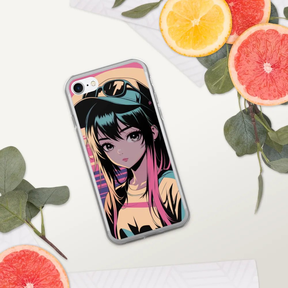 Anime Girl Rainbow hair Iphone Cover product image (12)