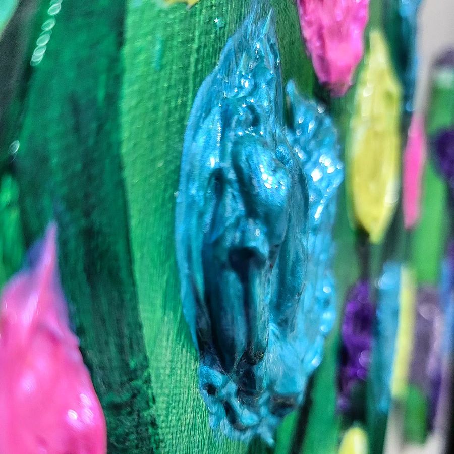 'Spring Candy' Tulips Impasto Painting product image (2)