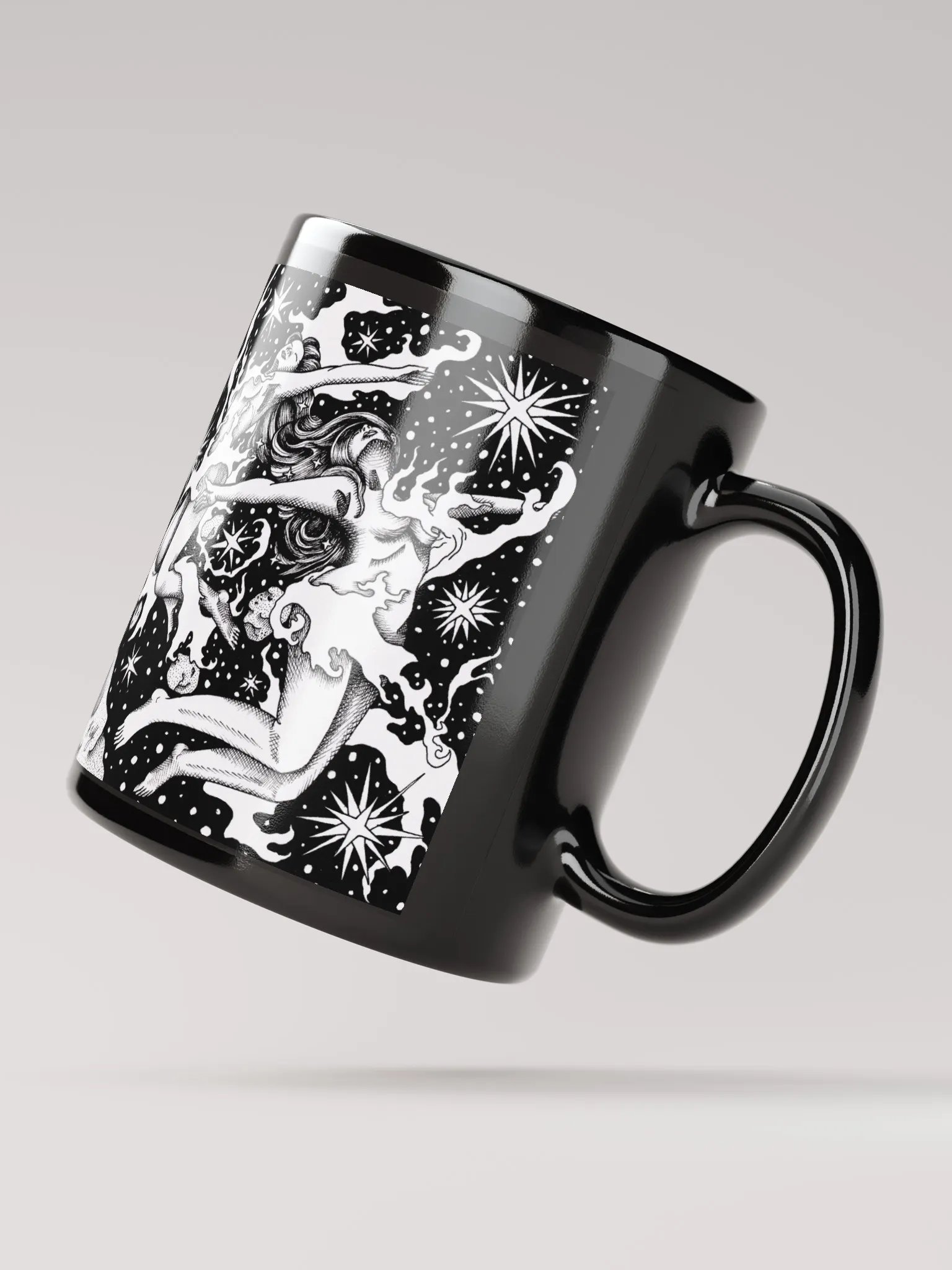 Gemini Zodiac, Black Glossy Mug product image (3)