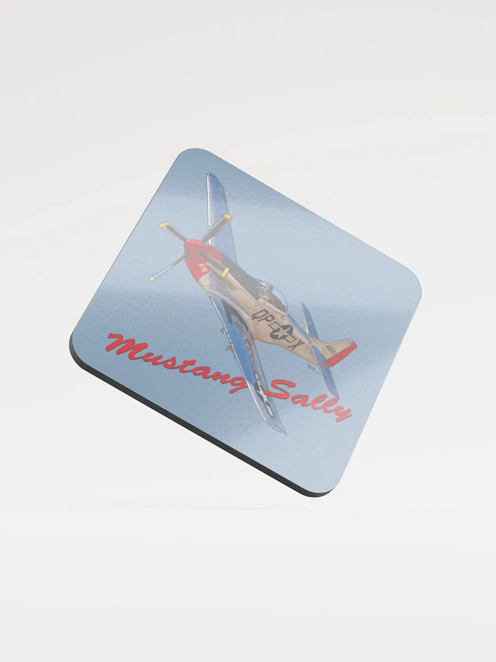 Mustang Sally Skyborne Blue Background Gloss Cork Coaster product image (1)