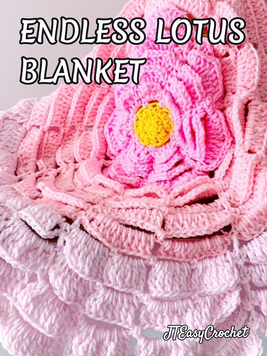 Lotus Flower Baby Blanket Crochet Pattern, Round Floral Throw Blanket Newborn Photo Prop Baby Shower Gift product image (3)