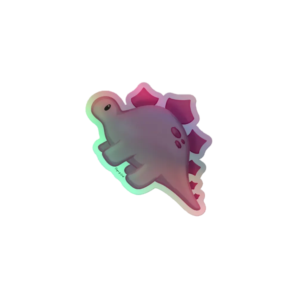 Stegosaurus Plushie Holographic Sticker product image (1)