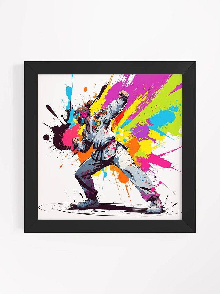 Framed High-Quality Matte Poster (in) ( D_0144_Color Kick Taekwondo Boy of the Streets ) product image (8)
