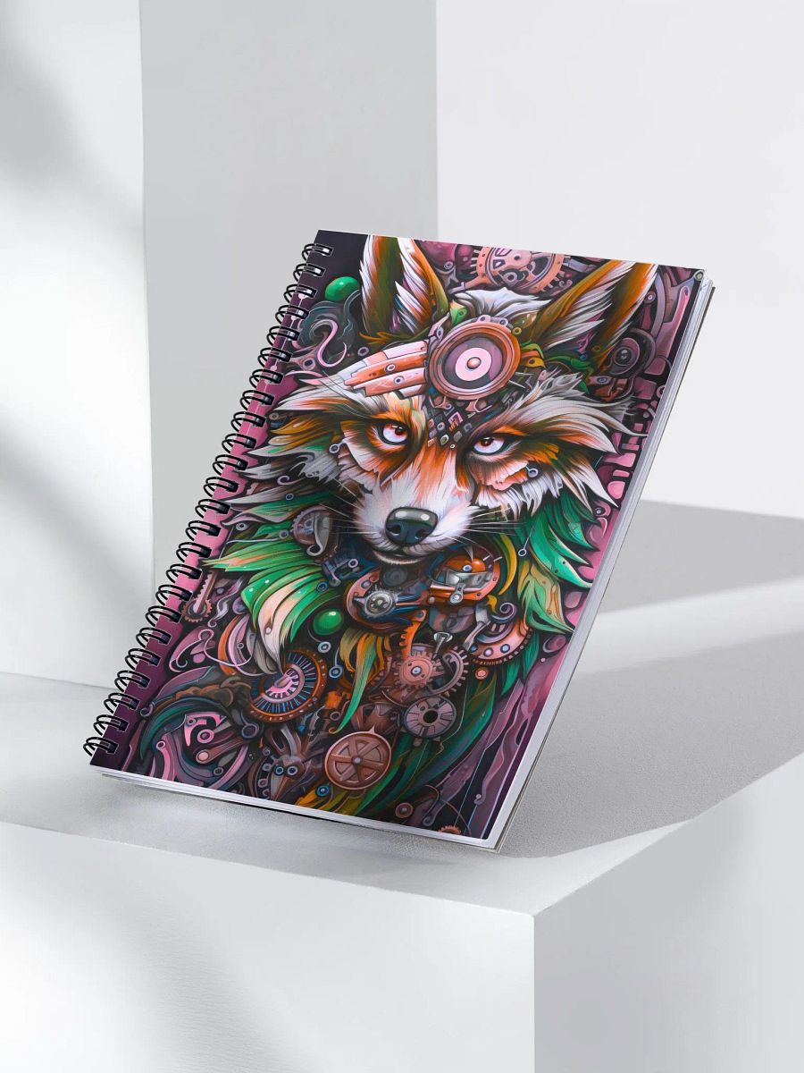 Steampunk Wolf Fox Spiral Notebook product image (3)