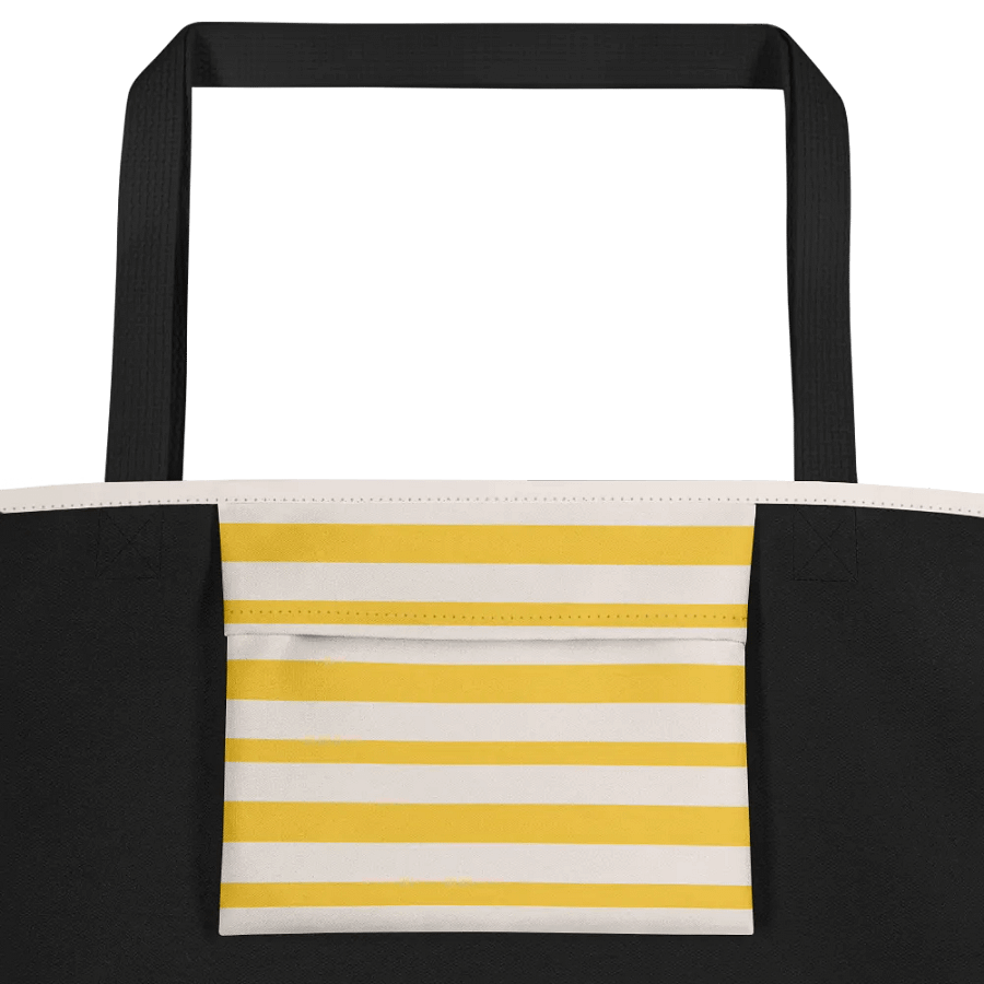 Daisy Happy Sunshine Stripes Large Tote Bag product image (2)