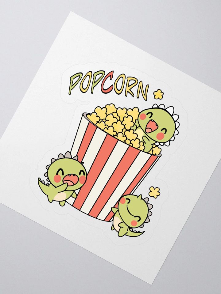 Dino Popcorn Party Stickers product image (5)