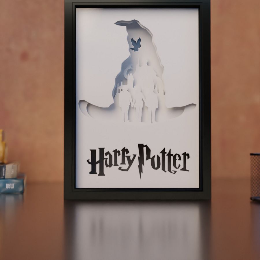 Harry Potter Hexagon-Rectangle Light Box Template 2 in 1 - PDF PNG SVG dXf +Video product image (6)