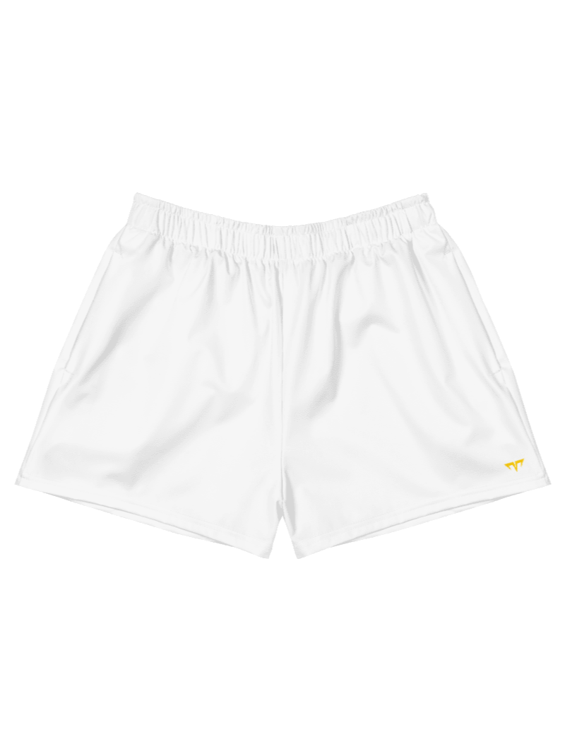 Unisex Activewear - Pekpek Short Shorts White - Printed Gold Logo product image (1)