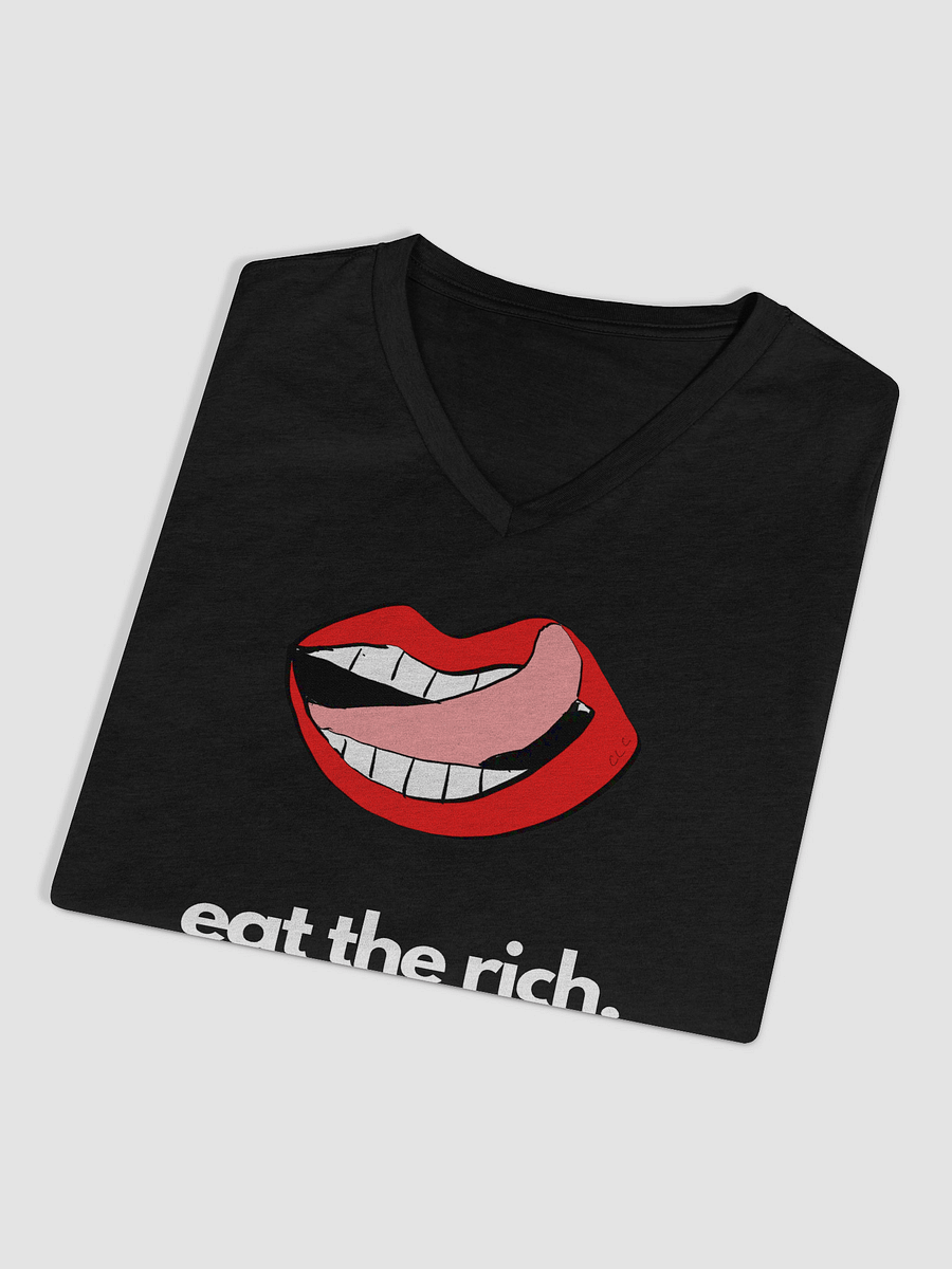 Eat The Rich Relaxed V-Neck Tee product image (27)