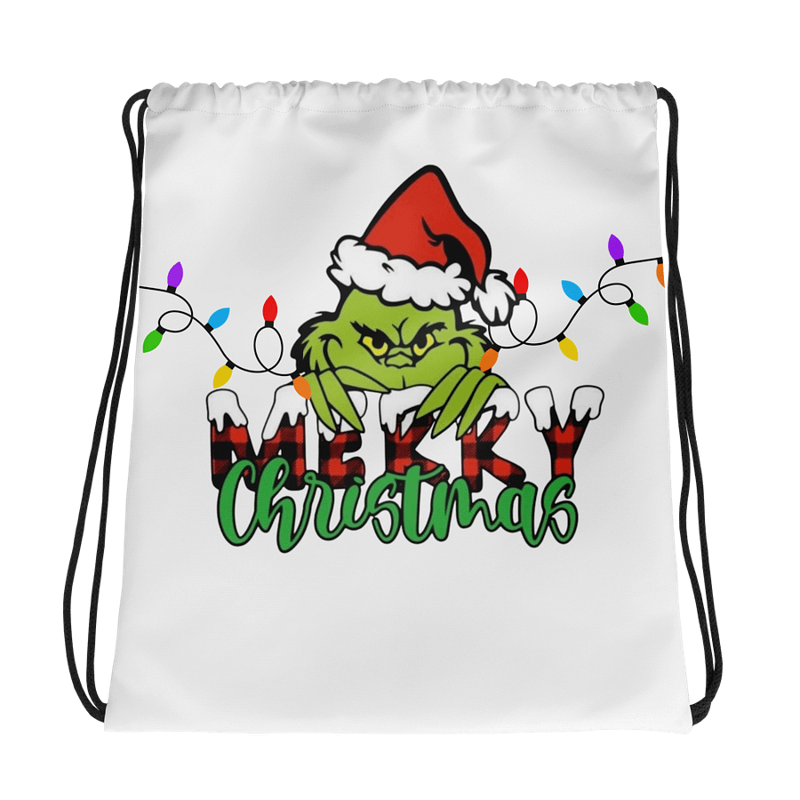 Mischievous Santa Drawstring Bag product image (1)