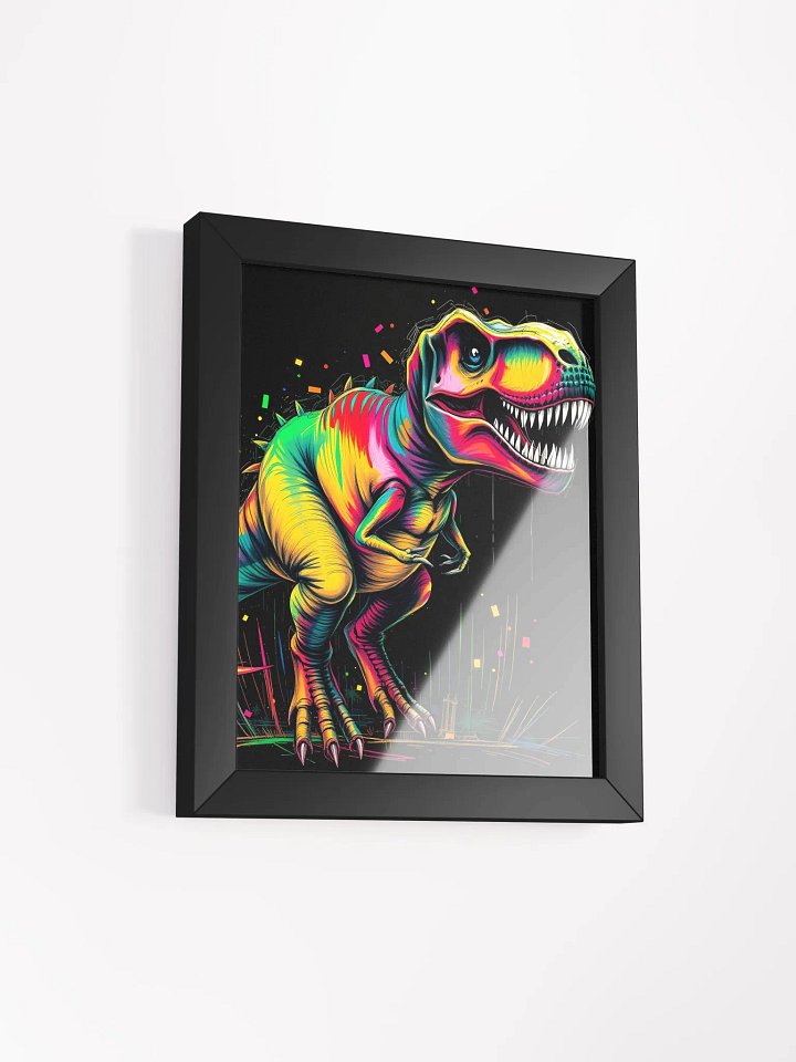 Rainbow Rex Framed Art Print product image (8)