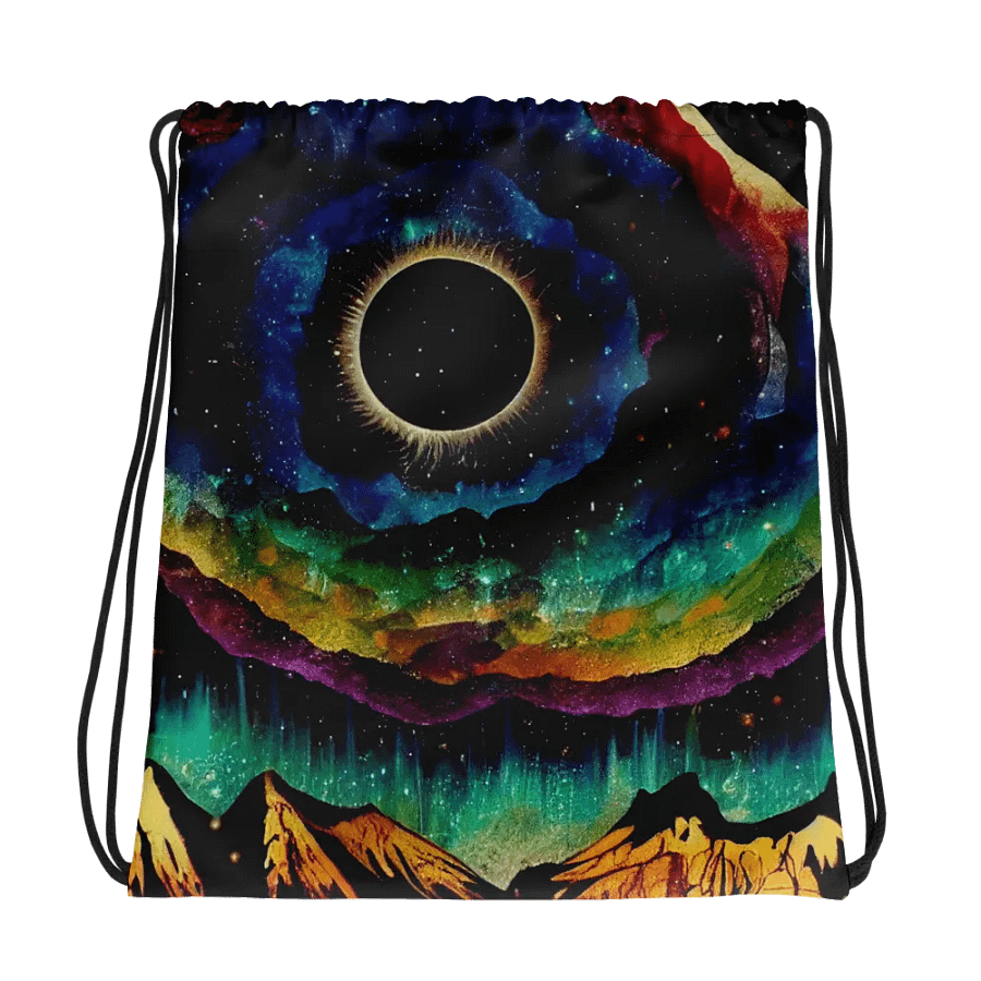 Cosmic Eclipse Drawstring Bag product image (1)