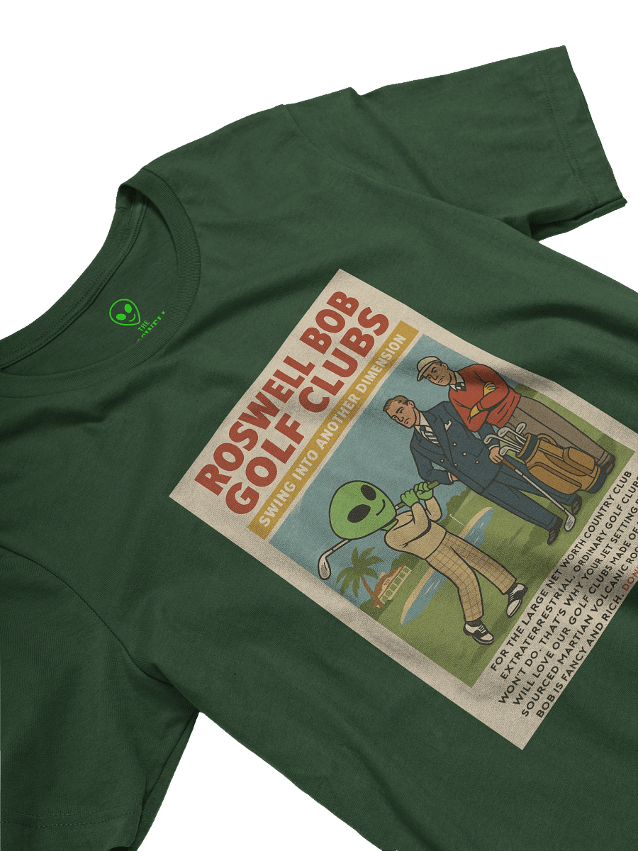 Martian Golf Clubs 1950's Roswell Aliens Retro Poster Unisex T-Shirt product image (51)