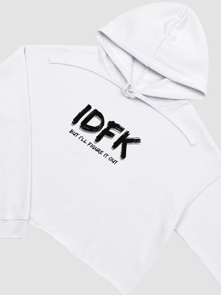 IDFK Black & White Crop Top Hoodie product image (1)