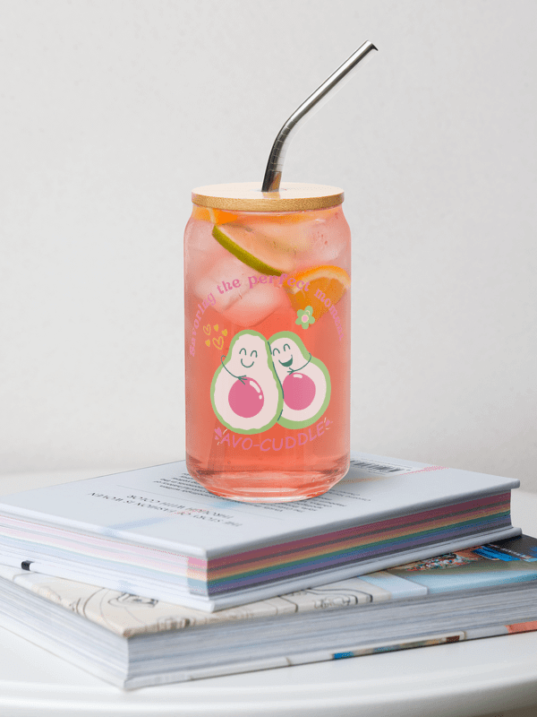 Avocado Avo-Cuddle Can-Shaped Glass – Cute & Trendy 16oz Glass Cup! product image (4)