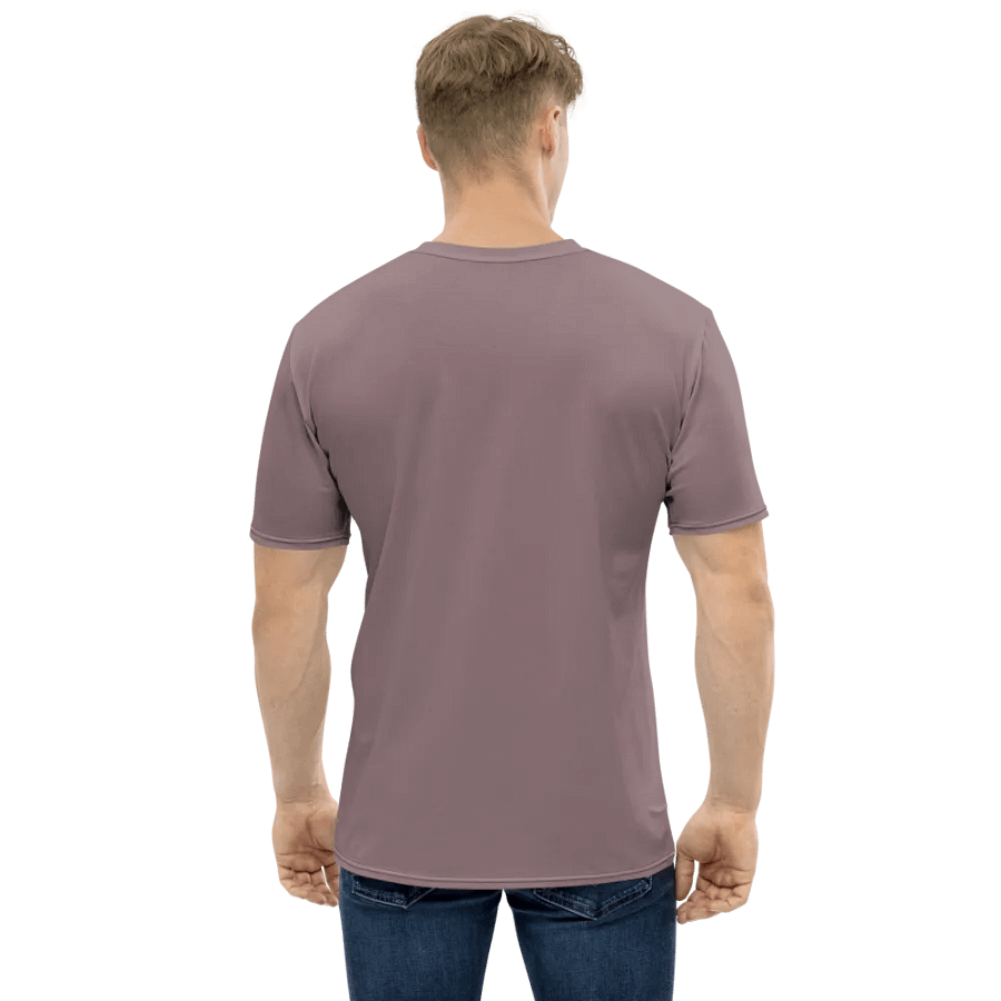Plain Cool Purplish Brown Soft Summer Men's Crewneck Polyester Heavyweight Premium T-Shirt by Treasure Pie product image (3)