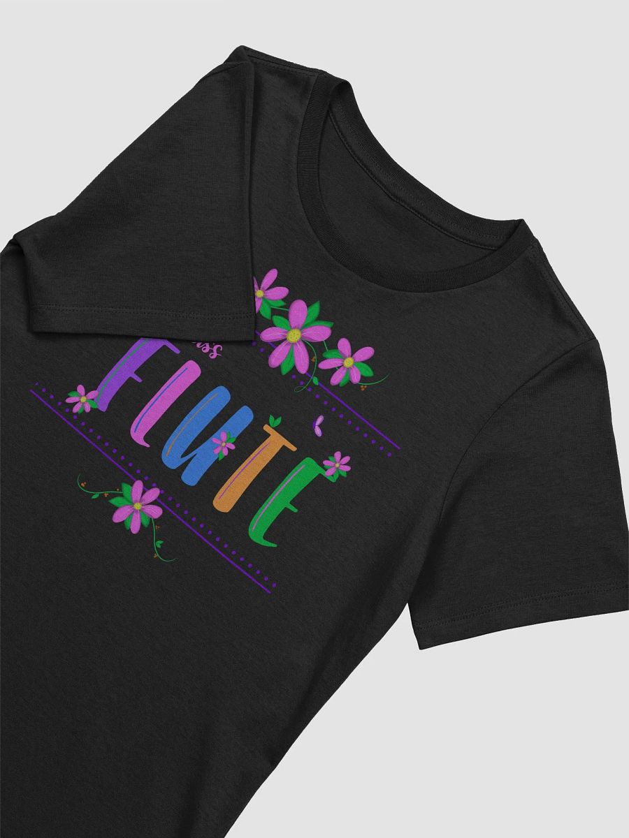 Relaxed Fit - Floral Flute Women's T-Shirt (Bl or Wh) - Pink Bass Letters product image (3)