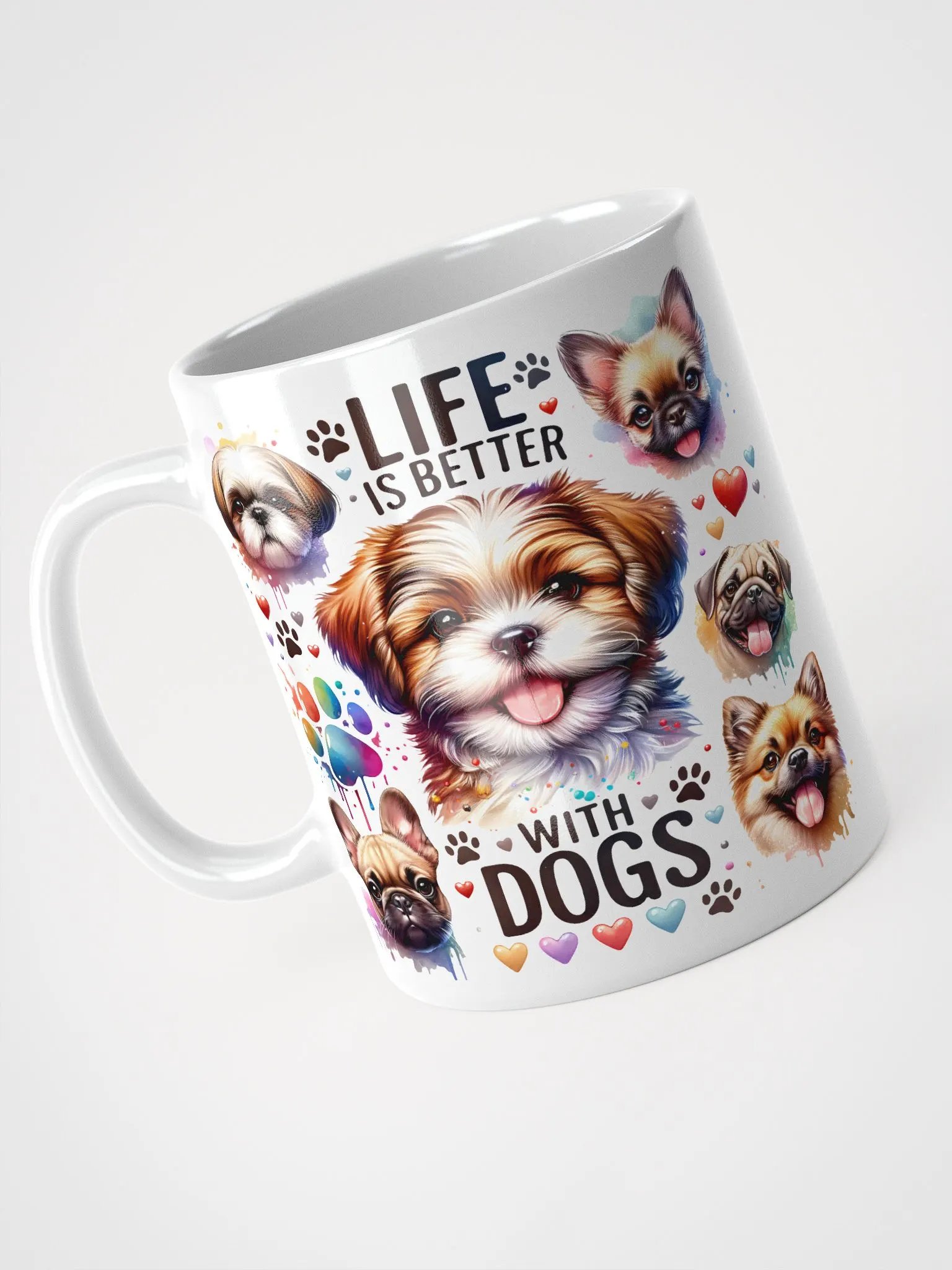 Life Is Better With Dogs Pawsitively Vibrant Mug product image (7)