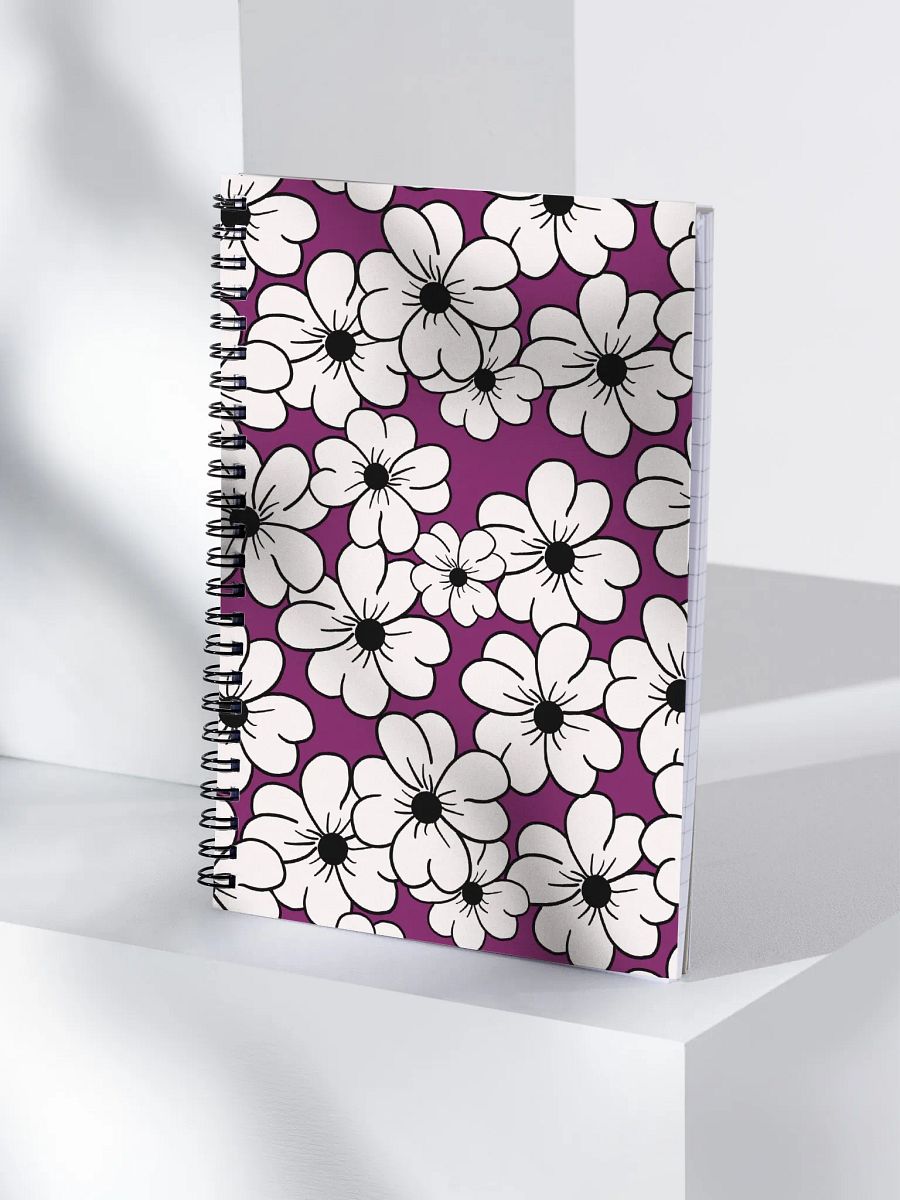 Flower power white notebook product image (4)