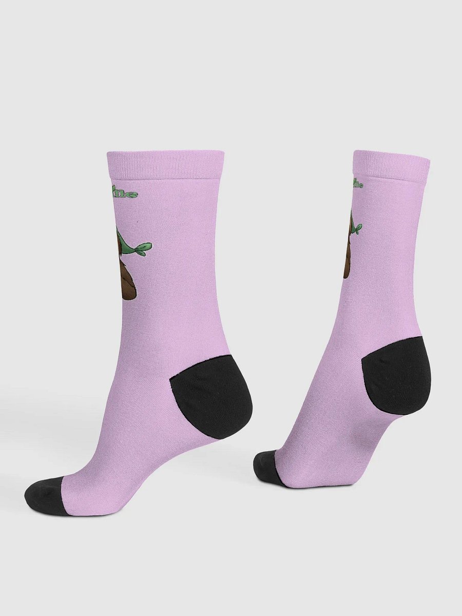Sleepy Sloth Pink Crew Socks product image (3)