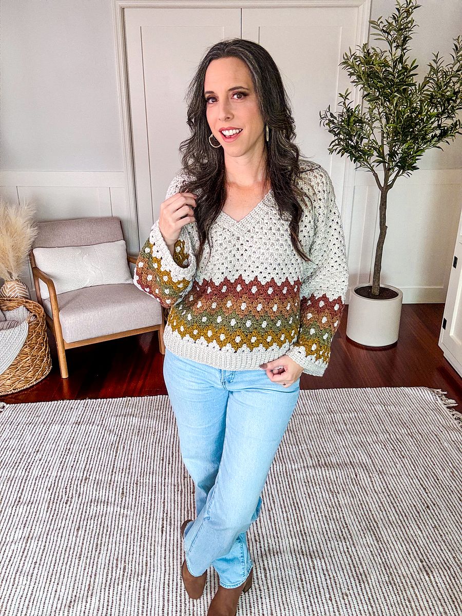 Shades of Diamonds Pullover Crochet Pattern product image (5)