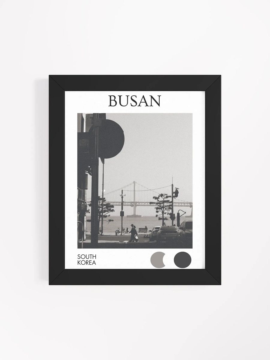 Streets of Busan - Black & White - Framed product image (4)