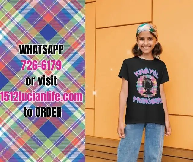 👑🇱🇨 KWÉYÒL PRINCESS ALERT! 🇱🇨👑 Celebrate Jounen Kwéyòl in true style with our brand new “Kweyol Princess” T-Shirt! 🌺💃 Whether you're repping your roots, vibing to the drums, or showing off your madras, this shirt is the perfect addition to your Jounen Kwéyòl look! 🔥 Comfortable 🔥 Stylish 🔥 Proudly Kwéyòl 📣 LIMITED STOCK – Don’t wait! 📍 Available in all sizes 📦 Delivery or pickup options EC$45.00 or US$15.00 🛒 Whatsapp to order NOW and step out like the real Kwéyòl royalty you are! 💫 #KweyolPrincess #jounenkweyol🇱🇨 #758tiktok #758🇱🇨🇱🇨🇱🇨🇱🇨🇱🇨 #creoleday 