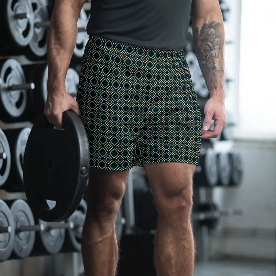 Bumble Delight Geometric All Over Print Unisex Athletic Long Shorts product image (4)