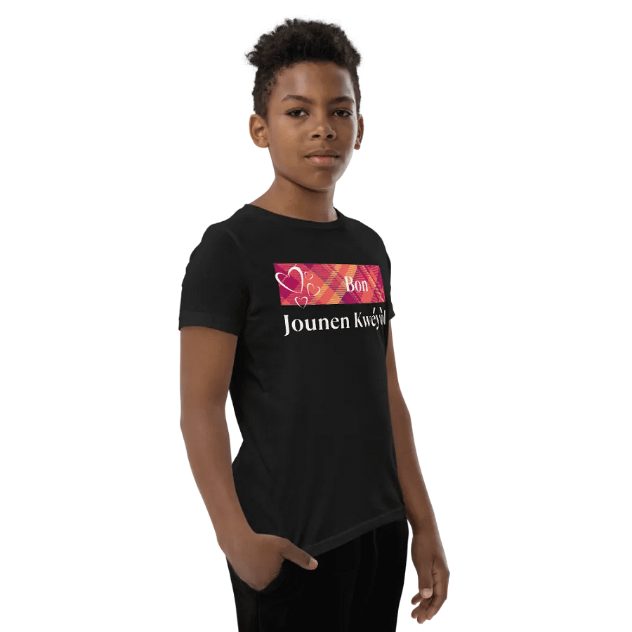Bon Jounen Kwéyòl Madras Youth T-Shirt product image (11)