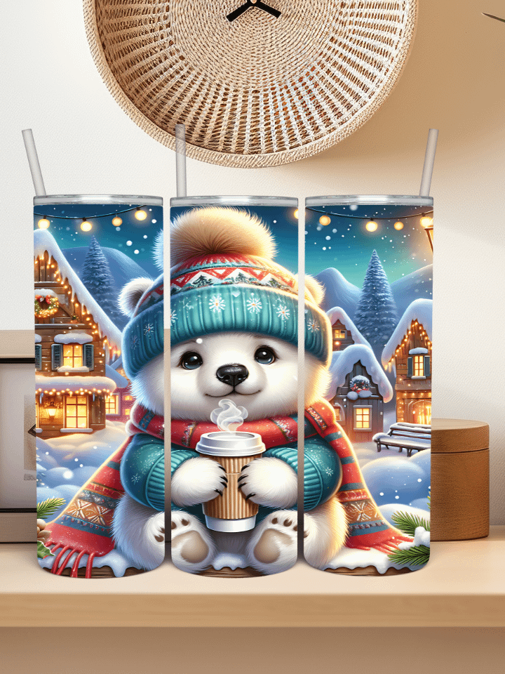 Cozy Winter Wonderland Baby Polar Bear Tumbler product image (2)